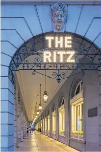  ??  ?? The other Ritz... a famed hotel in London’s Piccadilly