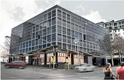  ??  ?? An artist’s impression, above, of the Jucy Snooze building planned for central Auckland, where budget-conscious business travellers will be able to sleep in pods like those shown at left.