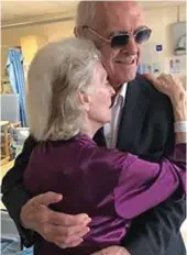  ??  ?? Cheek to cheek: Mary and Jim Barr have always been glamorous dancers