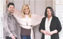  ??  ?? ›› Grammy-nominated and Dove Award-winning group Karen Peck & New River features Ricky Braddy, Karen Peck Gooch and Susan Peck Jackson, from left.