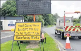  ??  ?? Scene Roadworks were being carried out close to the Alison Lea Medical Centre