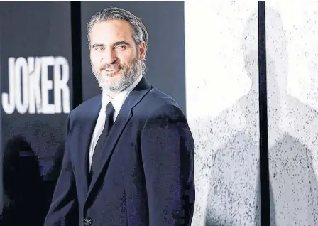  ?? MARIO ANZUONI/REUTERS ?? Joaquin Phoenix attends the premiere for the film “Joker” in Los Angeles, Calif., last month.