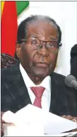  ??  ?? President Mugabe delivers his Address to the Nation on Sunday