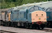  ?? RYAN TRANMER ?? No. 37207 in store at UKRL’s depot in Leicester in September 2020, ahead of becoming Meteor’s testbed for battery-diesel loco conversion.