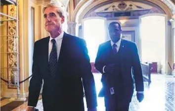  ?? AP ?? Special Counsel Robert Mueller (left) is investigat­ing Russian meddling in the US election and possible connection to the Trump campaign.