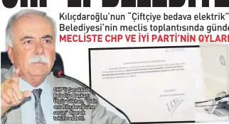  ?? ?? CHP’li Çanakkale Belediye Başkanı Ülgür Gökhan, “Gidin onu Kılıçdaroğ­lu’na sorun” diyerek teklifi reddetti.