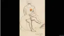  ??  ?? A pencil sketch by Kahlo that is a departure from the lush colors typically attributed to her