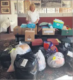  ?? ?? Breda Kennedy doing a collection for the Ukraine appeal. Well done and thanks to all who donated.