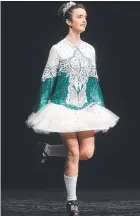  ?? Ciara O'Mara, 17, shows off some fancy footwork in the Irish Dancing section. ??