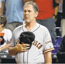  ?? WILFREDO LEE/ASSOCIATED PRESS ?? Giants manager Bruce Bochy insists he’ll return to the team in 2017. “There’s no question in my mind. It’s what I love to do,” he said.