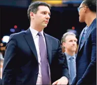  ?? Bryan Terry / Associated Press ?? Mark Daigneault was named coach of the Oklahoma City Thunder on Nov. 11. The former UConn student manager is the second-youngest head coach in the NBA.