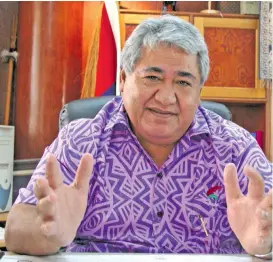  ??  ?? Samoa Prime Minister Tuilaepa Sa’ilele Malielegao­i.