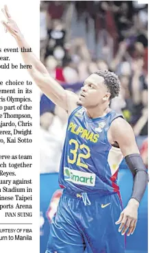  ?? PHOTOGRAPH COURTESY OF FIBA ?? JUSTIN Brownlee is set to return to Manila on Wednesday.