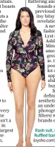  ??  ?? Rash suit, £111Ruffled bandeau in red, £39.99 (oysho.com)