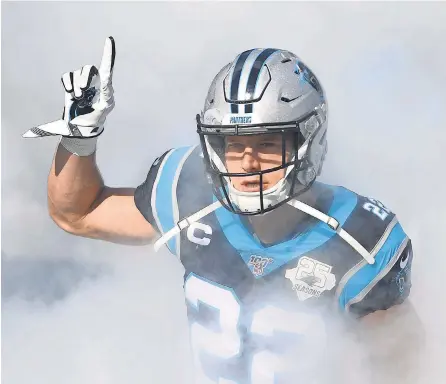  ?? BOB DONNAN/ USA TODAY SPORTS ?? Christian McCaffrey will be paid $ 16 million a year, the highest average for a running back. “It’s going to be a long time until someone surpasses that deal,” says Mike Tannebaum, a former GM and current analyst.