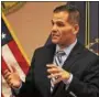  ?? MID-HUDSON NEWS NETWORK ?? Dutchess County Executive Marc Molinaro unveils his 2017 county budget proposal on Thursday.