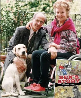  ??  ?? FAITHFUL FRIEND: The Tebbits with Ben, who died five years ago; and right, the cover of the book