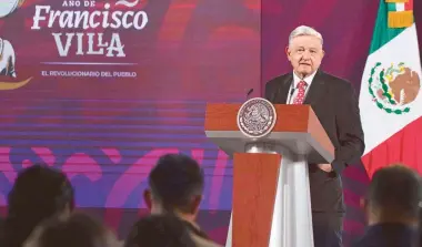  ?? CORTESÍA: PRESIDENCI­A ?? El presidente
Andrés Manuel López Obrador, durante la mañanera de ayer
Enviado