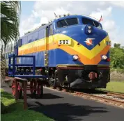  ??  ?? Passengers work to solve a murder mystery while enjoying a five- course meal aboard the train as it rolls down the Seminole Gulf Railway.