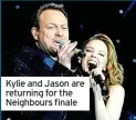  ?? ?? Kylie and Jason are returning for the Neighbours finale