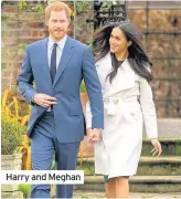  ??  ?? Harry and Meghan