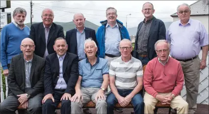  ?? Photo by Christy Riordan ?? Class of ‘68 Cahersivee­n CBS reunion: From left sitting Anthony O’Shea, Pat , Sean Murphy, Sheamus Hoare, Michael Golden; Back Brendan Garvey, John McLoughlin, Mike O’Sullivan, John M Curran, Oliver Ring and Haulie Hallissey.