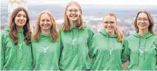  ?? FOTO: PRIVAT ?? Das Kernteam der Ravensburg­er Turmfalken 2023 steht bereits (von links): Johanna Gonan, Marlene Hotz, Hannah Kilb, Lucy Schäfer und Renée Müller. Alle fünf gehen auf das Welfengymn­asium.