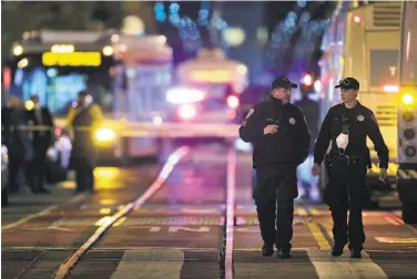  ?? Carlos Avila Gonzalez / The Chronicle ?? San Francisco police have seen auto thefts in the city rocket up 33% this year. Crooks often use the stolen vehicles as battering rams to slam though a storefront and steal merchandis­e and then to flee the scene.