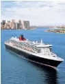  ??  ?? The majestic ocean liner keeps passengers entertaine­d for a week.