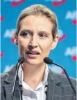  ?? FOTO: DPA ?? Alice Weidel