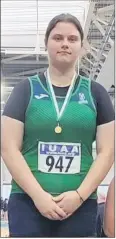  ?? ?? RIGHT: Kotryna Pacerinska­ite, Senior National Universiti­es record breaker at weight for distance and shot put silver.