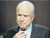  ?? JACQUELYN MARTIN/AP ?? Sen. John McCain, R-Ariz., has glioblasto­ma, an aggressive cancer, according to doctors at the Mayo Clinic in Phoenix.