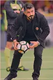  ?? LAPRESSE ?? Rino Gattuso, 40 anni, prima stagione al Milan