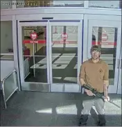  ?? OMAHA POLICE DEPARTMENT VIA AP, FILE ?? In this image from security camera footage, a man identified by police as Joseph Jones, armed with an AR-15style rifle, is seen at a Target store in Omaha, Neb., on Jan. 31before police fatally shot him.