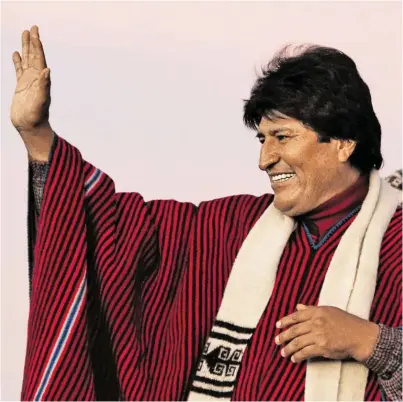  ?? BILD: SN/AP ?? Evo Morales, erster indigener Präsident Boliviens, am Ende gestürzt wegen Macht-Arroganz.