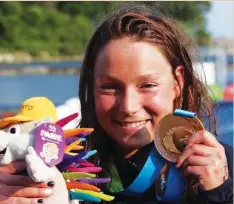  ?? (Courtesy) ?? ISRAELI SWIMMING has received a huge boost with the recent aliya of former open-water world champion Eva Fabian from the United States.