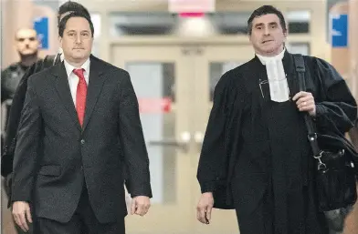  ?? DAVE SIDAWAY / MONTREAL GAZETTE ?? Former Montreal mayor Michael Applebaum, left, was found guilty of 8 of 14 counts related to municipal bribery.