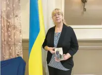  ?? ALEXANDRA KUKULKA/DAILY SOUTHTOWN ?? Marharyta Nahornaia, 55, left Chernihiv, Ukraine, and came to the U.S. on Aug. 1 under the Uniting for Ukraine refugee program. Her husband, Nikolai, died in a bombing of the Chernihiv hospital where she worked.