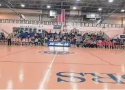  ?? Joe Morelli/Hearst Connecticu­t Media ?? Zeoli Field House at Wilton High School. Ridgefield has won the last three FCIAC boys basketball tournament titles at the field house.