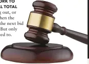  ??  ?? ABOVE Bidding at auction can be exciting, but it’s important to keep a cool head and stay within your budget. Always tear up or hand in your bidding paddle so that it can’t be used accidental­ly after you’ve nished