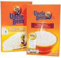  ?? LANDIS/AP ?? Reis mit Ablaufdatu­m: Die Marke „Uncle Ben’s“soll umgestalte­t werden