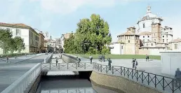  ??  ?? Il tracciatoI­l Comune ha progettato la riapertura dei 7,7 chilometri di Navigli interrati tra Cassina de’ Pomm e la Darsena lungo la cerchia interna