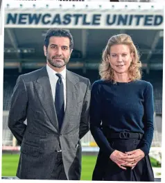  ?? ?? New reign: Newcastle United directors Ghodoussi (left) and Staveley at the stadium yesterday after meeting staff