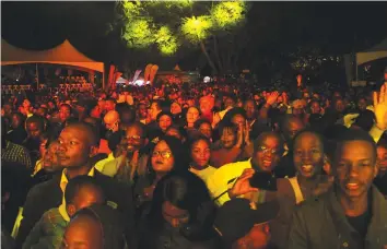  ??  ?? Part of the crowd at Hifa. - See more pictures on Page R2