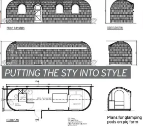  ?? ?? Plans for glamping pods on pig farm