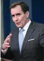  ?? ?? White House National Security Council spokesman John Kirby