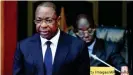  ??  ?? Mankeur Ndiaye, l'émissaire des Nations unies en Centrafriq­ue