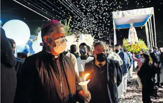  ?? /CÉSAR RODRÍGUEZ ?? Las oraciones fueron presididas por el Obispo de Tlaxcala