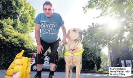  ??  ?? Martin Rivers from Walker, with his dog Tibby