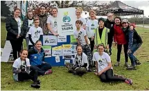  ?? TAMARA THORN/STUFF ?? Student leaders support Kids Greening Taupo.